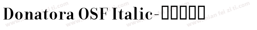 Donatora OSF Italic字体转换